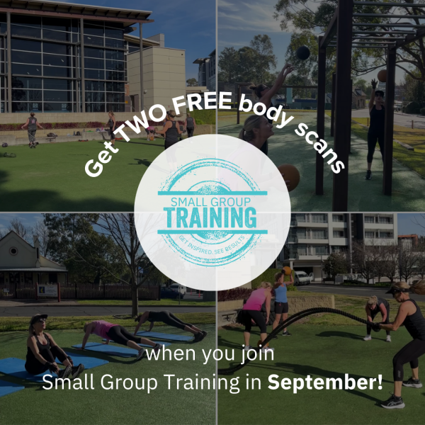 Get Two FREE Body scans when you join Small Groupd Training in September 1